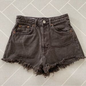 ZARA Distress Dark Brown Shorts Women’s Size 2